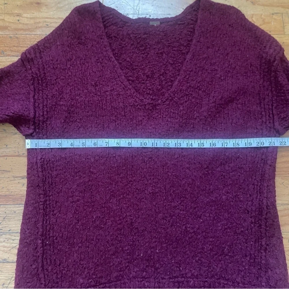 Free People Burgundy Wool Sweater Size Medium